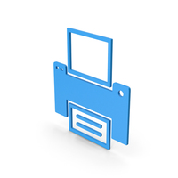 Symbol Printer Blue PNG & PSD Images
