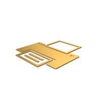 Gold Symbol Printer PNG & PSD Images