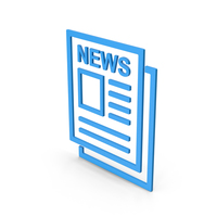 Symbol Newspaper Blue PNG & PSD Images
