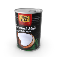 Food Can Real Thai Coconut Milk 400ml PNG & PSD Images