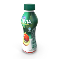 Dairy Bottle Danone Activia Strawberry Kiwi 300g PNG & PSD Images