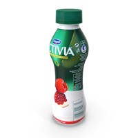 Dairy Bottle Danone Activia Strawberry Pomegranate 300g PNG & PSD Images