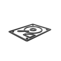Black Symbol HDD PNG & PSD Images