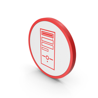 Icon Computer Case Red PNG & PSD Images