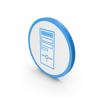 Icon Computer Case Blue PNG & PSD Images