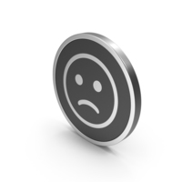 Silver Icon Emoji Frowning Face PNG & PSD Images