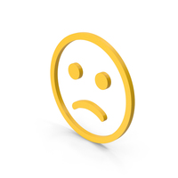 Symbol Emoji Frowning Face Yellow PNG & PSD Images