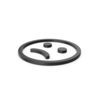 Black Symbol Emoji Frowning Face PNG & PSD Images