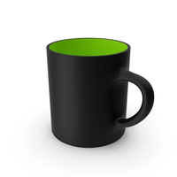 黑色和绿色杯子PNG和PSD图像