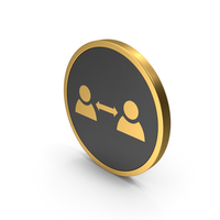 Gold Icon People Connect PNG & PSD Images