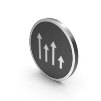 Icon Arrows Graph Silver PNG & PSD Images