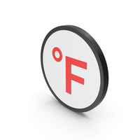 Icon Fahrenheit Degrees Red PNG & PSD Images