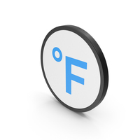 Icon Fahrenheit Degrees Blue PNG & PSD Images