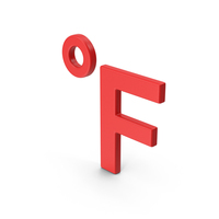 Symbol Fahrenheit Degrees Red PNG & PSD Images