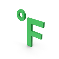 Symbol Fahrenheit Degrees Green PNG & PSD Images