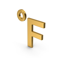 Symbol Fahrenheit Degrees Gold PNG & PSD Images