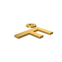 Gold Symbol Fahrenheit Degrees PNG & PSD Images