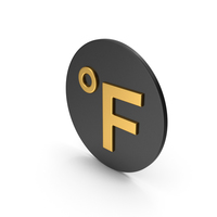 Fahrenheit Degrees Gold Icon PNG & PSD Images
