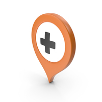 Location Sign Hospital Orange PNG & PSD Images