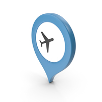Location Sign Airport Blue PNG & PSD Images