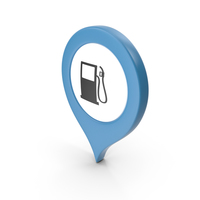 Location Sign Gas Station Blue PNG & PSD Images