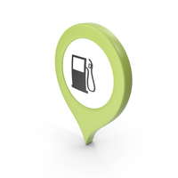Location Sign Gas Station Green PNG & PSD Images