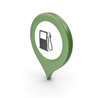 Location Sign Gas Station Green PNG & PSD Images
