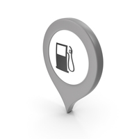 Location Sign Gas Station Grey PNG & PSD Images
