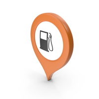 Location Sign Gas Station Orange PNG & PSD Images
