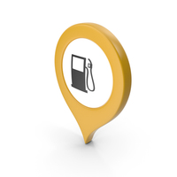Location Sign Gas Station Yellow PNG & PSD Images