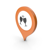 Location Sign Bar Orange PNG & PSD Images
