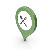 Location Sign Restaurant Green PNG & PSD Images