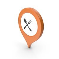 Location Sign Restaurant Orange PNG & PSD Images
