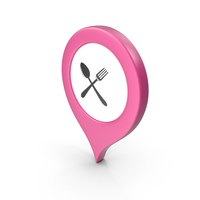 Location Sign Restaurant Pink PNG & PSD Images