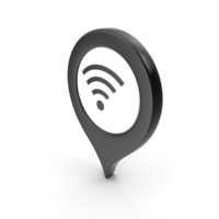 Location Sign Wifi Black PNG & PSD Images