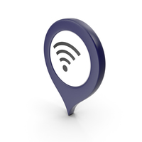 Location Sign Wifi Dark Blue PNG & PSD Images