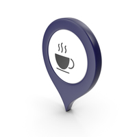 Location Sign Coffe Dark Blue PNG & PSD Images