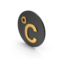 Celsius Degrees Gold Icon PNG & PSD Images