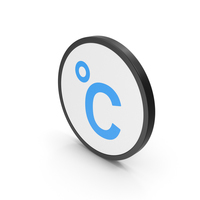 Icon Celsius Degrees Blue PNG & PSD Images