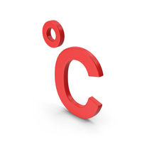 Symbol Celsius Degrees Red PNG & PSD Images