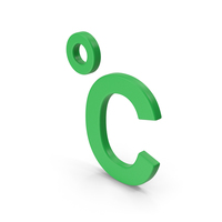 Symbol Celsius Degrees Green PNG & PSD Images