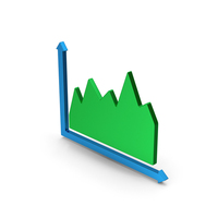 Symbol Graph Colored Metallic PNG & PSD Images