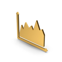Symbol Graph Gold PNG & PSD Images