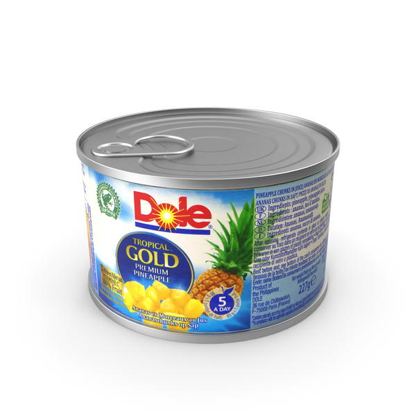 Dole Tropical Gold Premium Pineapple Food Can 227gm PNG & PSD Images