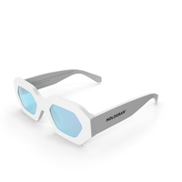 Hologram Chamelion White Sunglasses PNG & PSD Images