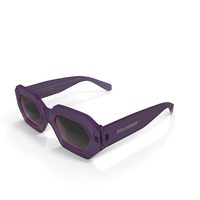 Hologram Pink Opaque Sunglasses PNG & PSD Images