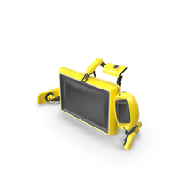 Robot TV Set Yellow PNG & PSD Images