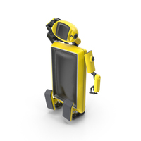 Robot TV Set Yellow PNG & PSD Images