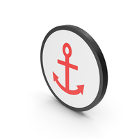 Icon Anchor Red PNG & PSD Images