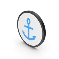 Icon Anchor Blue PNG & PSD Images